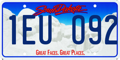 SD license plate 1EUO92