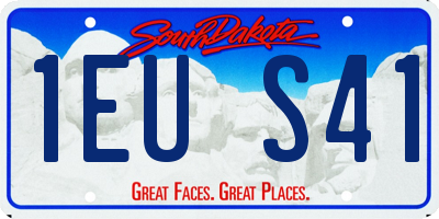 SD license plate 1EUS41