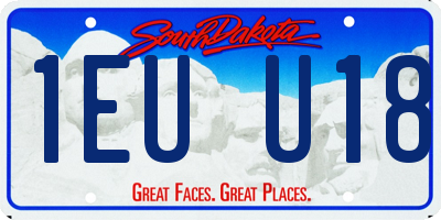 SD license plate 1EUU18