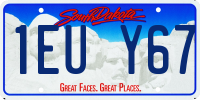 SD license plate 1EUY67