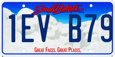 SD license plate 1EVB79