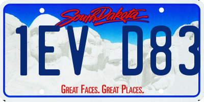 SD license plate 1EVD83