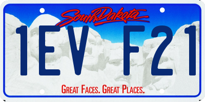 SD license plate 1EVF21