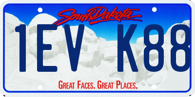 SD license plate 1EVK88
