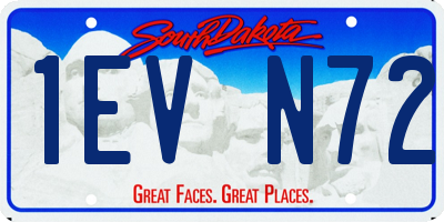 SD license plate 1EVN72