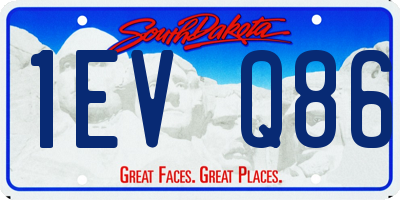 SD license plate 1EVQ86