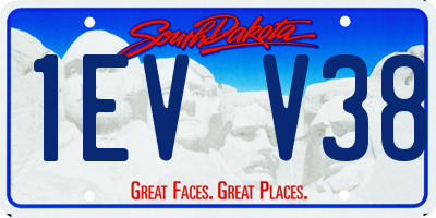 SD license plate 1EVV38