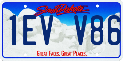 SD license plate 1EVV86