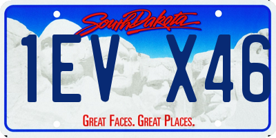 SD license plate 1EVX46