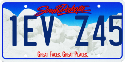SD license plate 1EVZ45