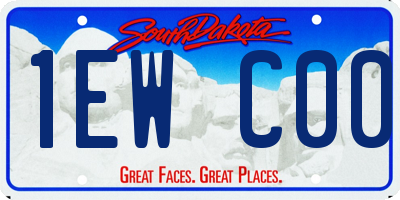 SD license plate 1EWC00