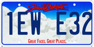 SD license plate 1EWE32