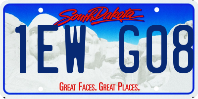 SD license plate 1EWG08