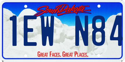 SD license plate 1EWN84