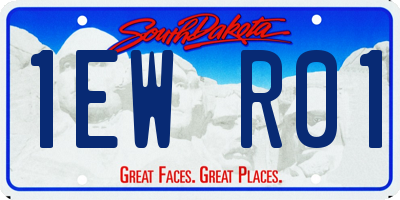 SD license plate 1EWR01