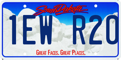 SD license plate 1EWR20