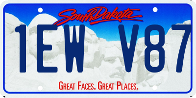 SD license plate 1EWV87
