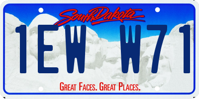 SD license plate 1EWW71