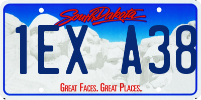 SD license plate 1EXA38