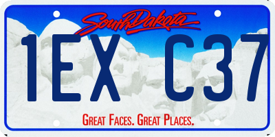 SD license plate 1EXC37