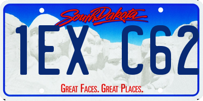 SD license plate 1EXC62