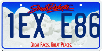SD license plate 1EXE86