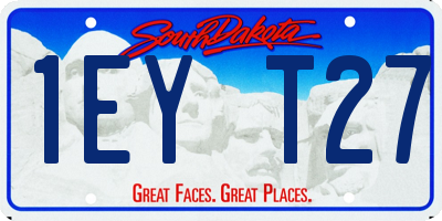 SD license plate 1EYT27