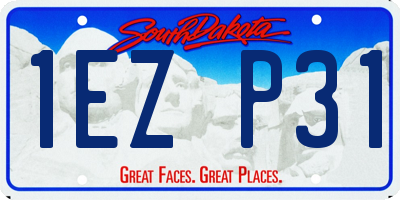SD license plate 1EZP31