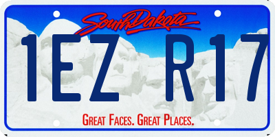 SD license plate 1EZR17