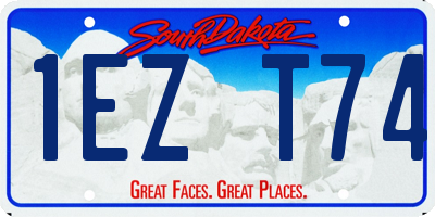 SD license plate 1EZT74