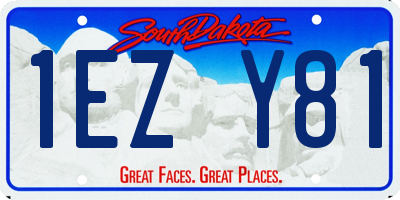 SD license plate 1EZY81