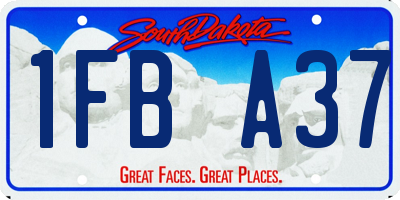 SD license plate 1FBA37