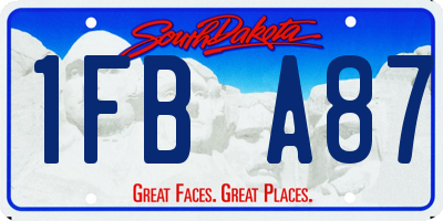 SD license plate 1FBA87