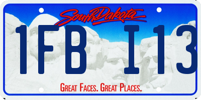 SD license plate 1FBI13