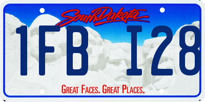 SD license plate 1FBI28