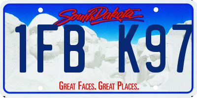 SD license plate 1FBK97