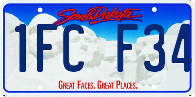 SD license plate 1FCF34