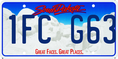 SD license plate 1FCG63