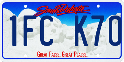 SD license plate 1FCK70