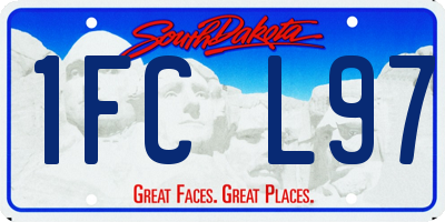 SD license plate 1FCL97