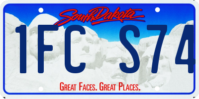 SD license plate 1FCS74