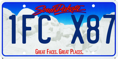 SD license plate 1FCX87