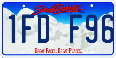 SD license plate 1FDF96