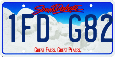 SD license plate 1FDG82