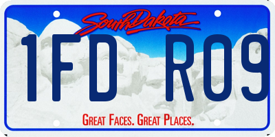 SD license plate 1FDR09