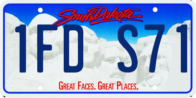 SD license plate 1FDS71