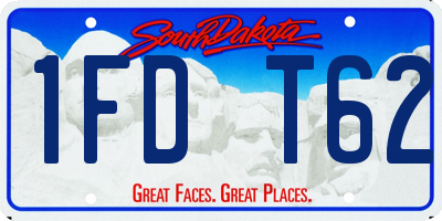 SD license plate 1FDT62