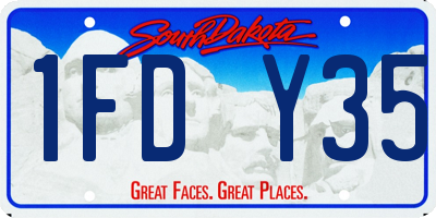 SD license plate 1FDY35