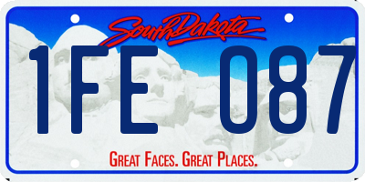 SD license plate 1FEO87