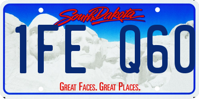 SD license plate 1FEQ60